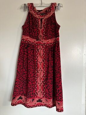 INC international Concepts Red Patterned Sleeveless Women’s Dress